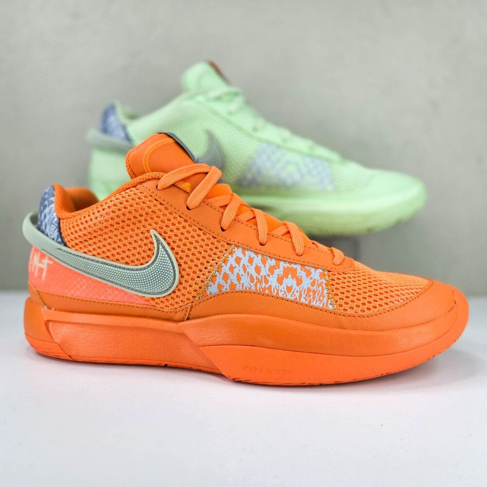 Nike Ja 1 Mismatched Bright Mandarin Vapor Green FQ4796-800 Sz 9